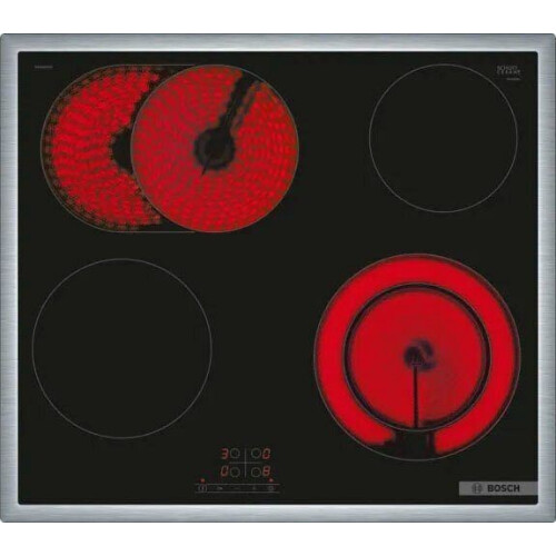 BOSCH PKN645BA2E - Inbouw elektrische kookplaat - 4 kookzones - zwart 58,3cm Tweedehands