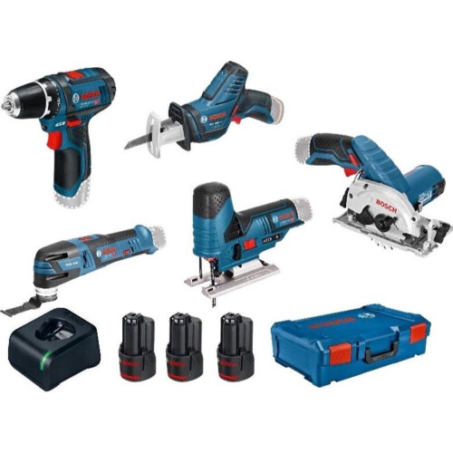 Bosch Professional - 5 TOOLKIT - GSR 12V-15 + GST 12V-70 + GOP 12V-28 + GKS 12V-26 + GSA 12V-14 Tweedehands