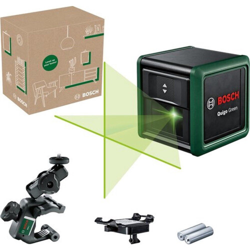 Bosch Quigo Green - Kruislijnlaser - Zelfnivellerend - Groene laser (2 stuks)