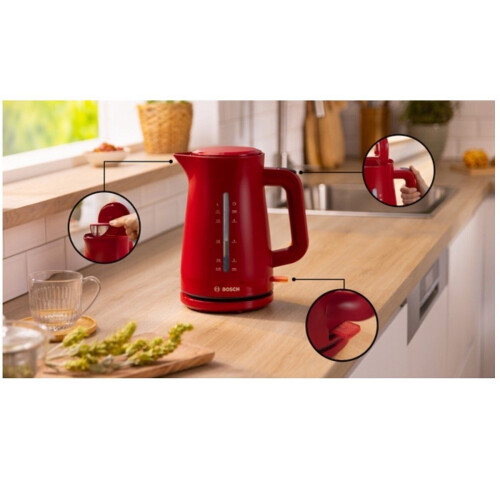 Bosch TWK3M124 - Waterkoker - Automatische uitschakeling en vulindicator - Matglanzend