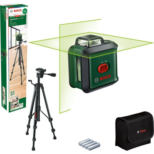 Bosch UniversalLevel 360 Set - 360° Kruislijnlaser - Inclusief Statief en Opbergetui - Groene Laser Tweedehands