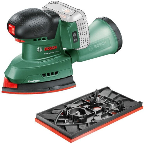 Bosch UniversalSander 18V-10 - Accumultischuurmachine - Microfiltersysteem - Groen Tweedehands