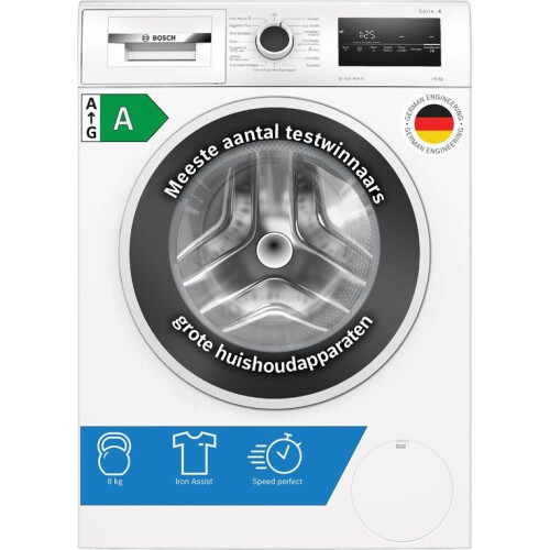 Bosch WAN2827BNL - Serie 4 - Wasmachine 8 KG - 1400 rpm - Iron Assist - SpeedPerfect - Wit Tweedehands