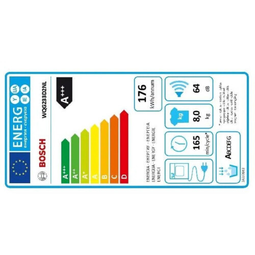 Bosch WQG233D2NL - Warmtepompdroger - AutoDry - Zilver-wit Tweedehands