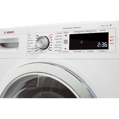 Bosch Wtw87560gb - Warmtepompdroger - 9 Kg - Selfcleaning Condenser & Autodry - 64 Db - Energieklasse A++ | Tweedehands (Refurbished)