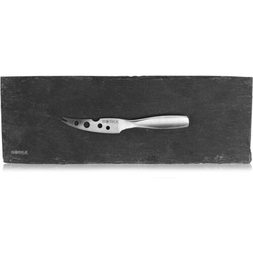 Boska Kaasset Leisteen S - Kaasplank met RVS Mesje - Antislip - Zwart Tweedehands