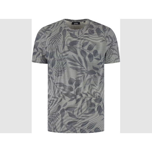 Boston Brothers - All Over Print Jersey T-Shirt - Zacht&Ademend - Navy - M Tweedehands