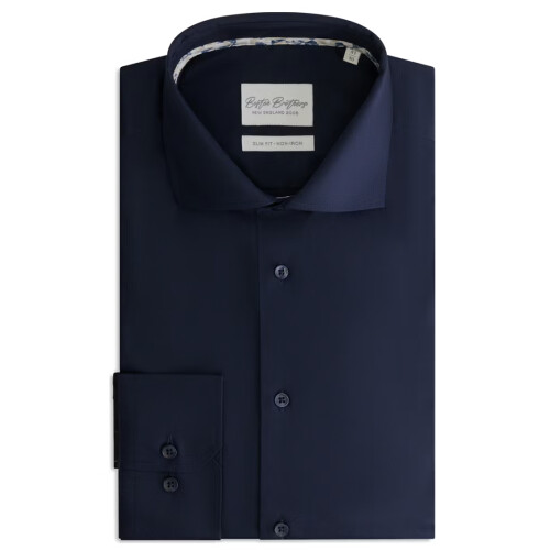 Boston Brothers - Business Overhemd - Slim Fit Wide Spread - Maat 39 - Navy Tweedehands
