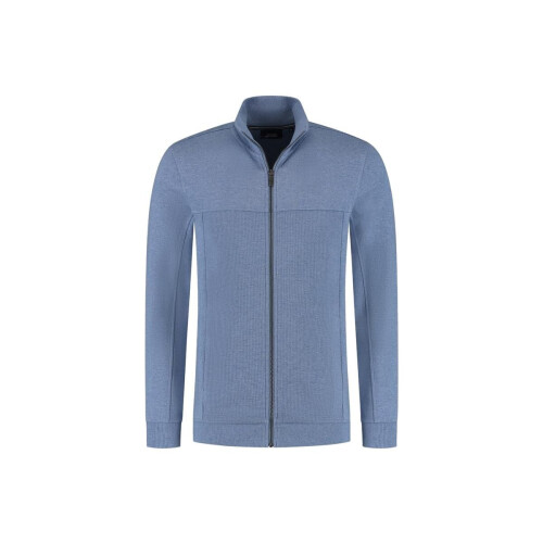Boston Brothers Full Zip Sweat Vest - M - Zachte ademende stof - Blauw Tweedehands