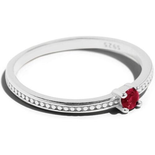 Bound Studios dames vegan De Emma Ring Zilver Rood Tweedehands