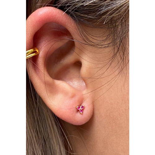 Bound Studios dames vegan De Sally Stud Massief Goud Roze Tweedehands