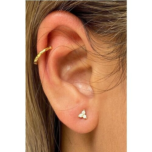 Bound Studios dames vegan De Sally Stud Wit Massief 14k Goud Tweedehands