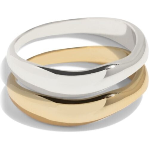 Bound Studios dames vegan Ring Set Double Trouble Sterling Zilver & 18k Verguld Tweedehands