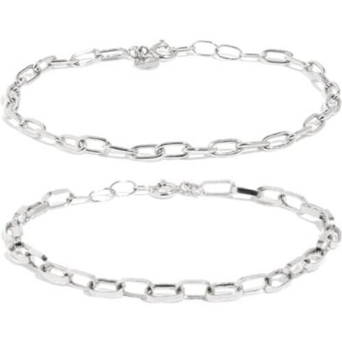 Bound Studios dames vegan The Chain Armbanden Set Sterling Zilver Tweedehands