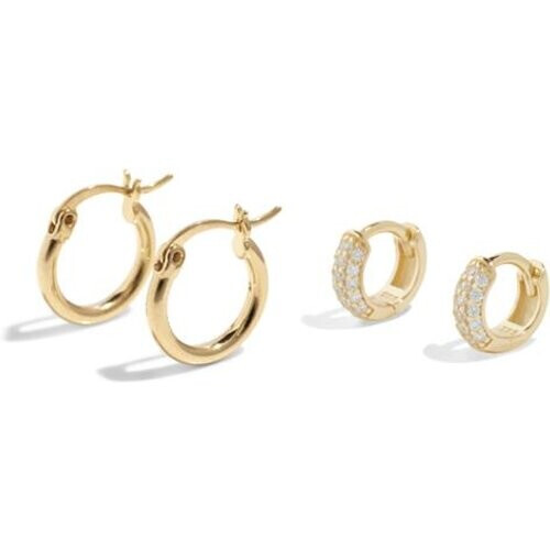 Bound Studios dames vegan Treasure Hoop Oorringen Set 18k Verguld Tweedehands