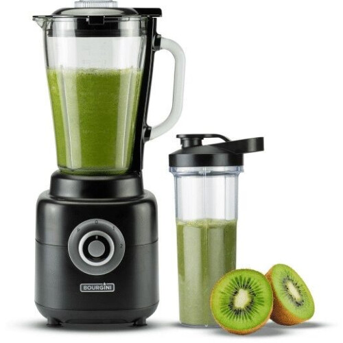 Bourgini 21.3002.00.00 - Blender to go - 1000W 1,7L met sportfles