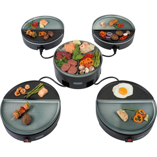Bourgini Chef's Dinner Party Gourmetstel - 4-5 Personen - Vaatwasserbestendig - Glazed Grey
