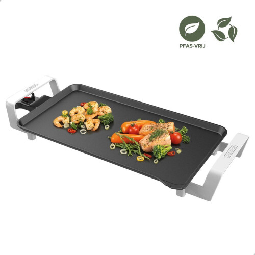 Bourgini Elements - Grillplaat - PFAS-vrije keramische anti-aanbaklaag - 46 x 26 cm - GRS gecertificeerd gerecycled metaal