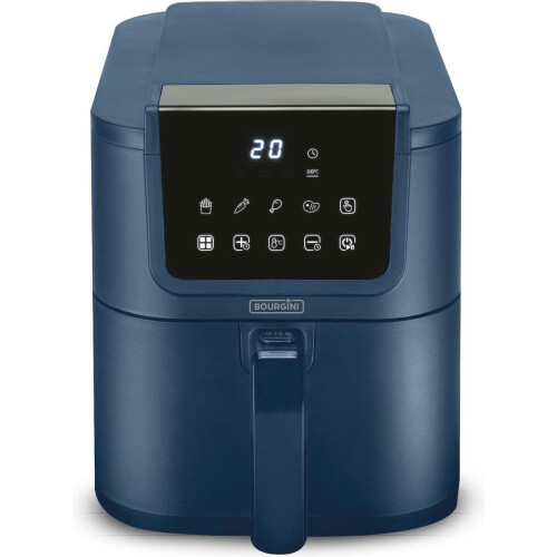 Bourgini Slimfit Airfryer XL - Heteluchtfriteuse 5 liter 1500W PFAS vrij - Blauw