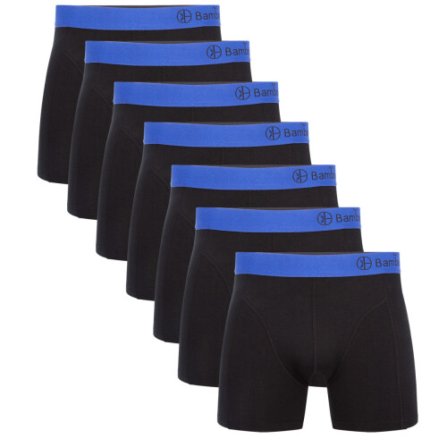 Boxershorts Levi (7-pack) - Zwart met blauw M Tweedehands