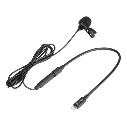 Boya BY-M2 - Omnidirectionele dasspeldmicrofoon met Lightning-adapter - 6 meter kabel Tweedehands