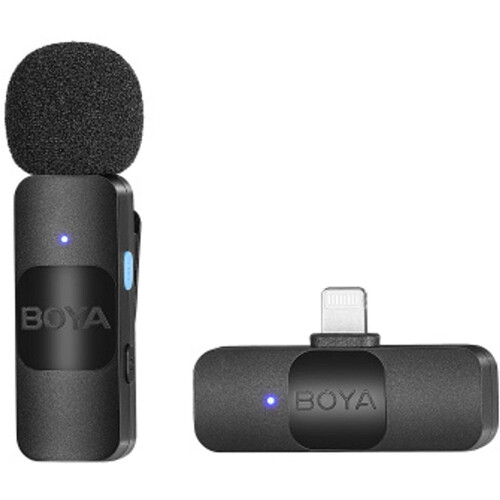 BOYA BY-V1 (V2.0) - Microfoon met bevestigingsclip - Draadloos - 20 - 16000 Hz - Zwart