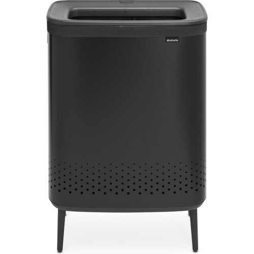Brabantia Bo Hi Wasmand - 2 x 45 l - Quick-Drop Opening - Matt Black (2 stuks) Tweedehands
