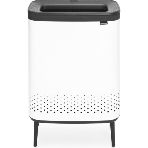 Brabantia Bo Hi Wasmand - 2 x 45 l - Quick-Drop opening - White (2 stuks) Tweedehands
