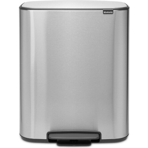 Brabantia Bo Prullenbak - 60 liter - Pedaalemmer - Matt Steel Fingerprint Proof Tweedehands