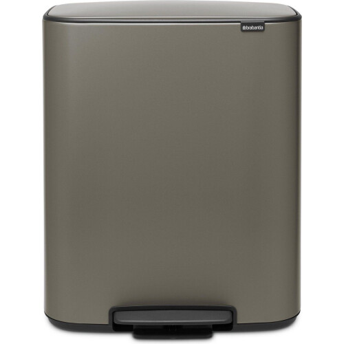Brabantia Bo Prullenbak - 60 liter - XXL Pedaalemmer - Platinum Tweedehands