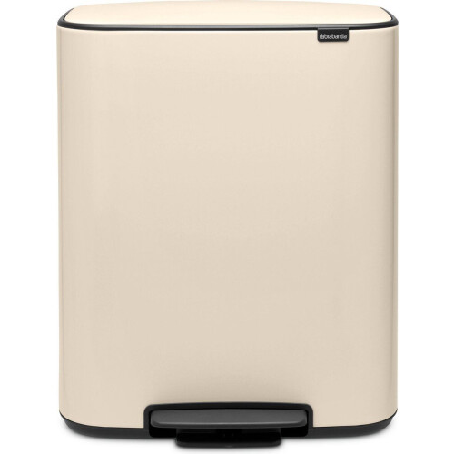 Brabantia Bo Prullenbak - 60 liter - XXL Pedaalemmer - Soft Beige Tweedehands