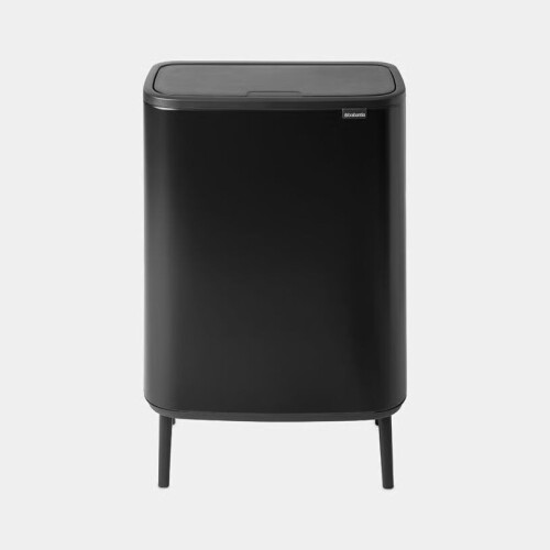 Brabantia Bo Touch Bin Hi - Prullenbak - 2 x 30 liter - Afvalscheiding - Matt Black (2 stuks)