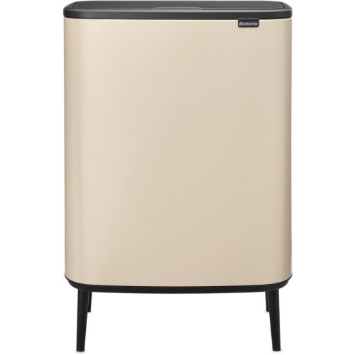 Brabantia Bo Touch Bin Hi Prullenbak - 60 liter - Soft Beige - Soft-touch openingssysteem Tweedehands