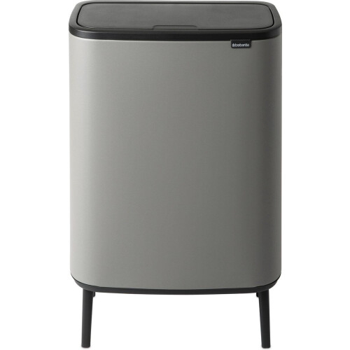 Brabantia Bo Touch Bin Hi Prullenbak - 60 liter - Soft-touch openingssysteem - Mineral Concrete Grey Tweedehands