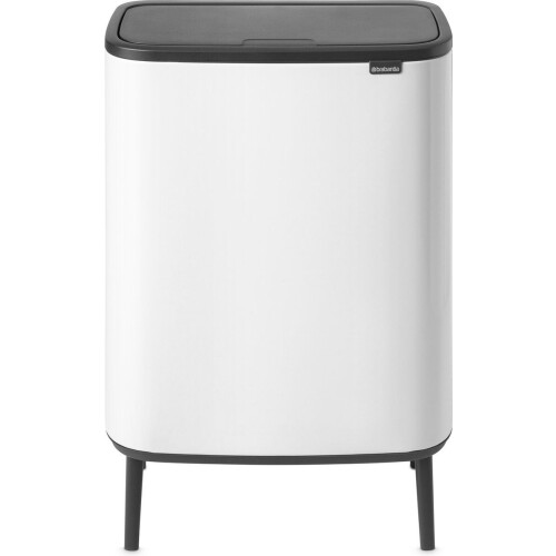 Brabantia Bo Touch Bin Hi - Prullenbak - 60 liter - Soft-touch openingssysteem - White