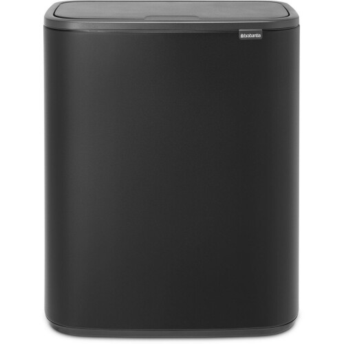 Brabantia Bo Touch Bin - Prullenbak - 60 liter - Soft-touch opening - Mineral Moonlight Black