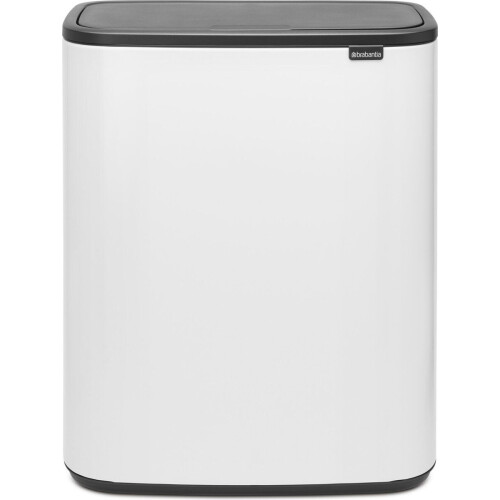 Brabantia Bo Touch Bin - Prullenbak - 60 liter - Soft-touch opening - White Tweedehands