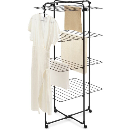 Brabantia HangOn Droogtoren - 30 m - Inklapbaar - Matt Black Tweedehands