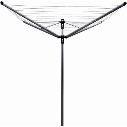 Brabantia Lift-O-Matic Droogmolen - met Grondanker en Beschermhoes - 60 m - Metallic Grey