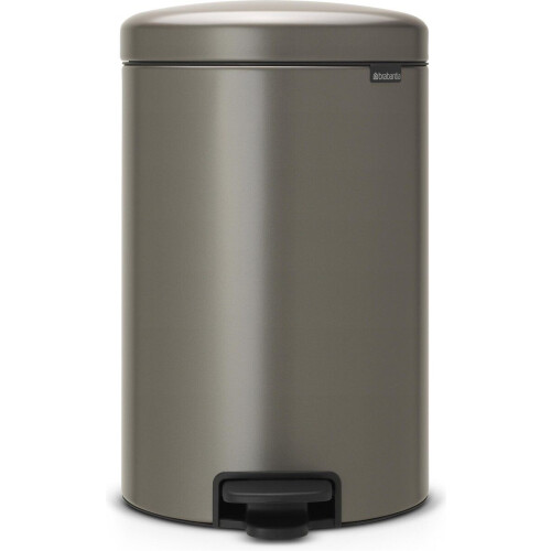 Brabantia NewIcon Prullenbak - 20 l - Antislip bodem - Platinum