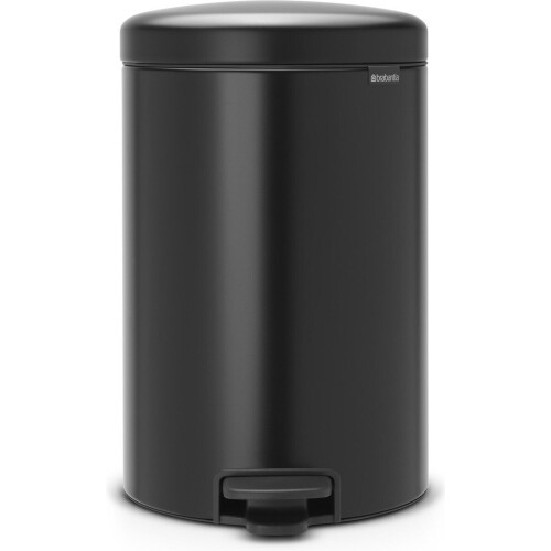 Brabantia NewIcon Prullenbak - 20 liter - Geruisloos deksel - Matt Black Tweedehands