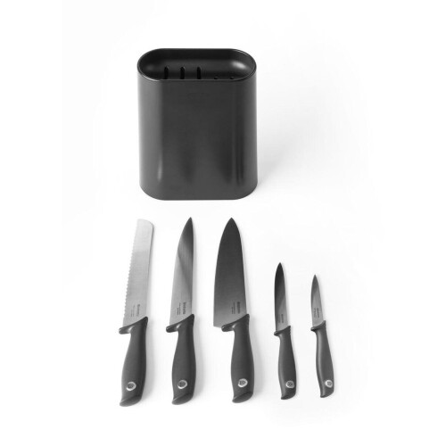 Brabantia Tasty+ Messenblok - Messenset 5-delig - IJsgehard staal - Dark Grey