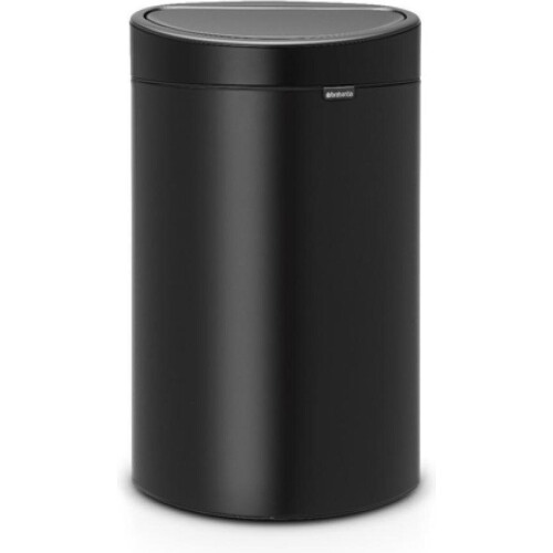 Brabantia Touch Bin New - Afvalemmer 23+10 Liter - Soft-Touch opening - Zwart