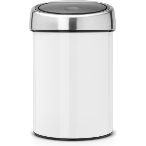 Brabantia Touch Bin - Prullenbak - 3 l - Soft-Touch sluiting - White / Brilliant Steel deksel Tweedehands