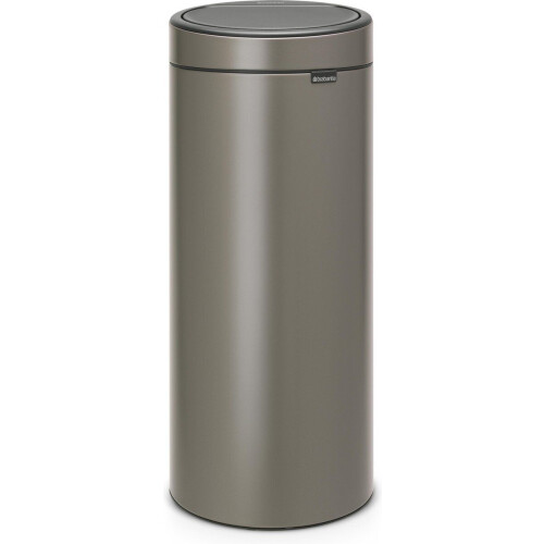 Brabantia Touch Bin - Prullenbak - 30 liter - Soft-Touch sluiting - Platinum