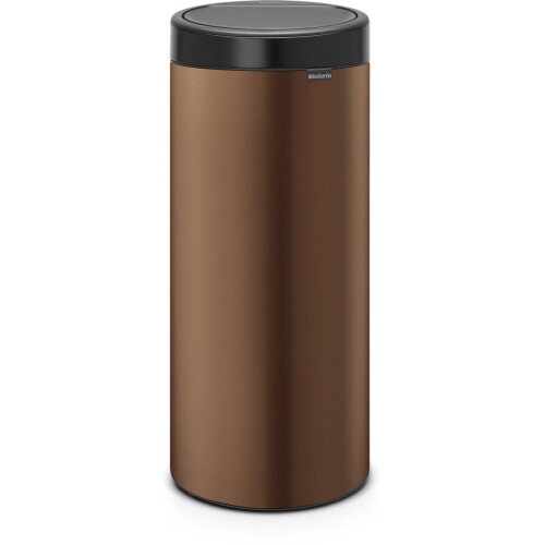 Brabantia Touch Bin - Prullenbak - 30 liter - Warm Bronze/Matt Black deksel Tweedehands