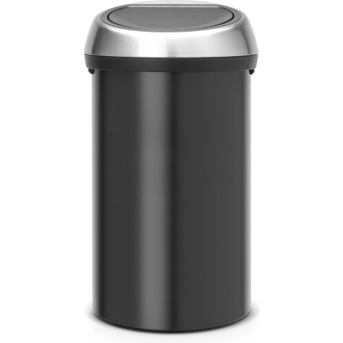 Brabantia Touch Bin - Prullenbak - 60 l - Soft-Touch sluiting - Matt Black/Matt Steel FPP deksel Tweedehands