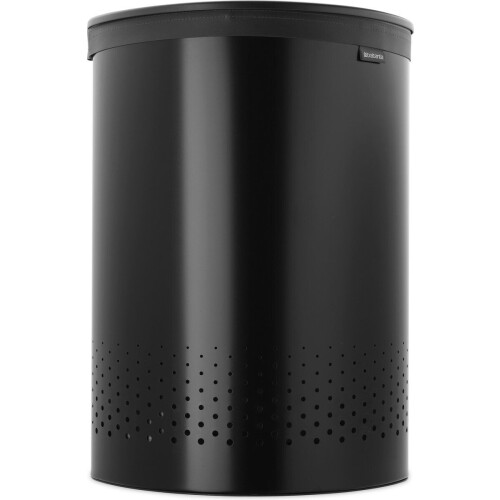 Brabantia Wasmand - 2 Vakken - Quick-Drop Opening - 55 l - Matt Black / Dark Grey Tweedehands