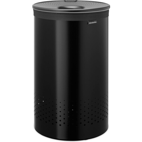 Brabantia Wasmand - 60 l - Quick-Drop opening - Matt Black / Dark Grey Tweedehands