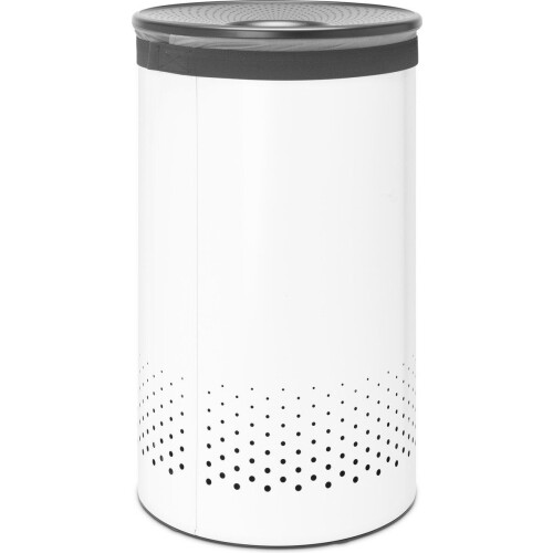 Brabantia Wasmand - 60 l - Quick-Drop opening - White / Dark Grey Tweedehands
